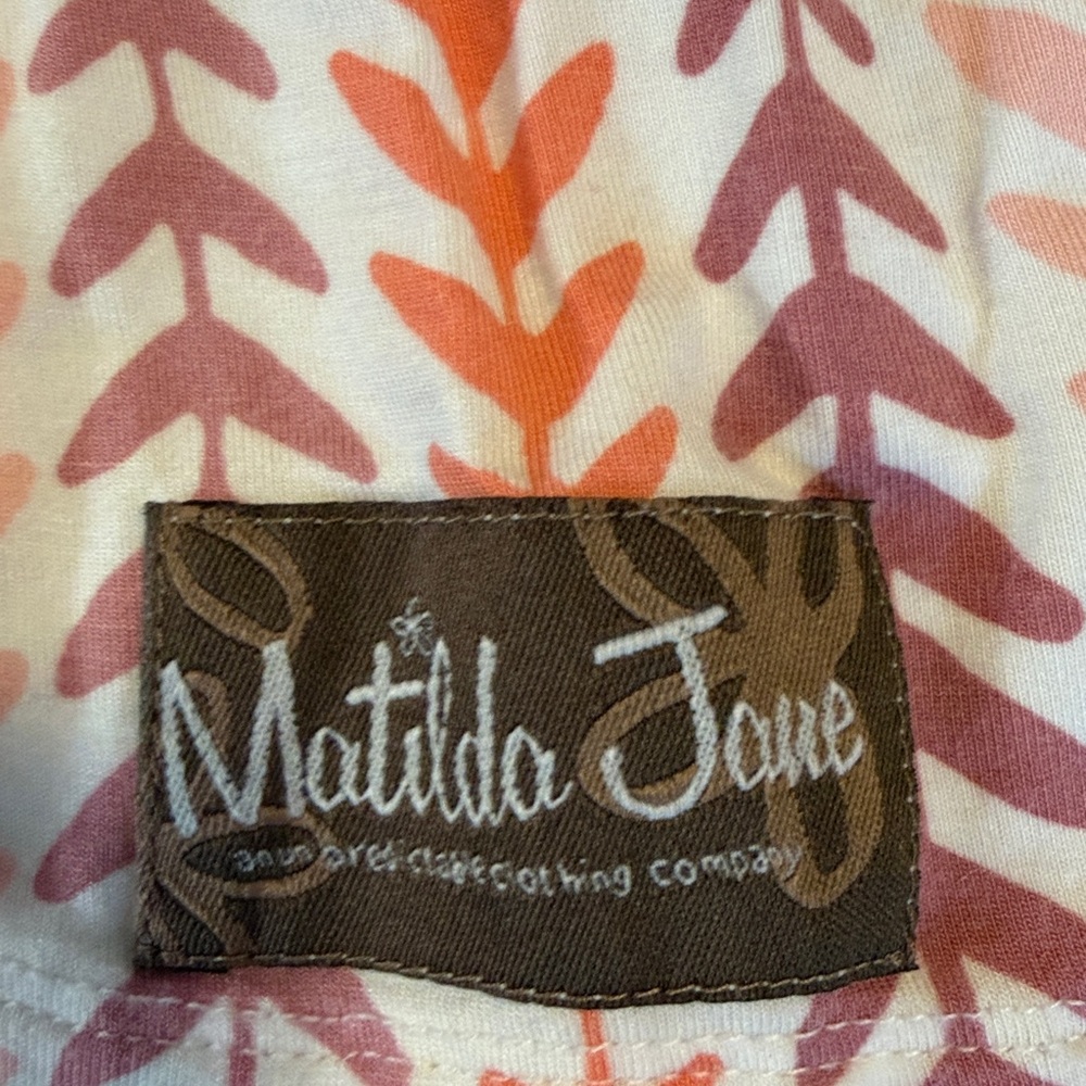 Matilda Jane Pink & Orange Patterned Belted Dress - Picture 5 of 6